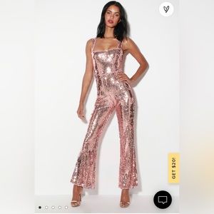 Rose Gold Sequin Jumpsuit